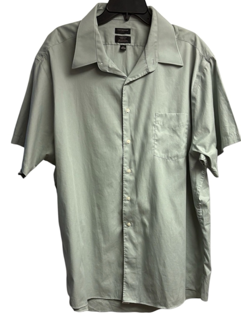 Covington Cotton Blend Button Up Dress Shirt Sage Green Size 18.5/XXL
